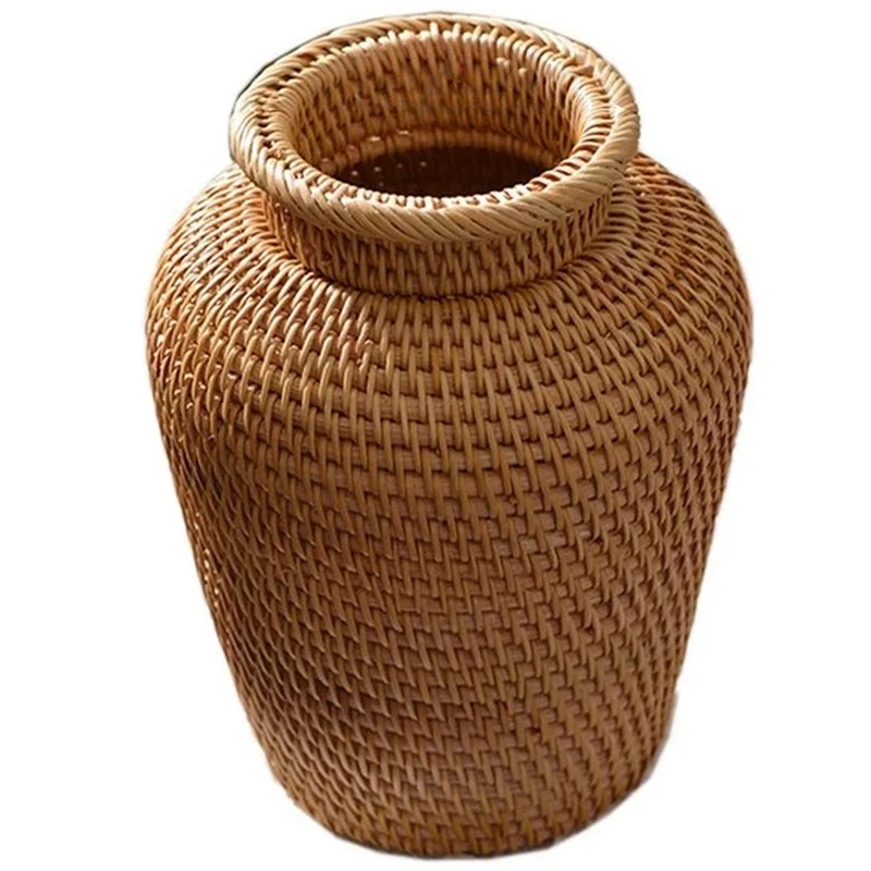 Rattan Plant Basket - سلة خوص الروطان معلقة الزهرية الزهرية
