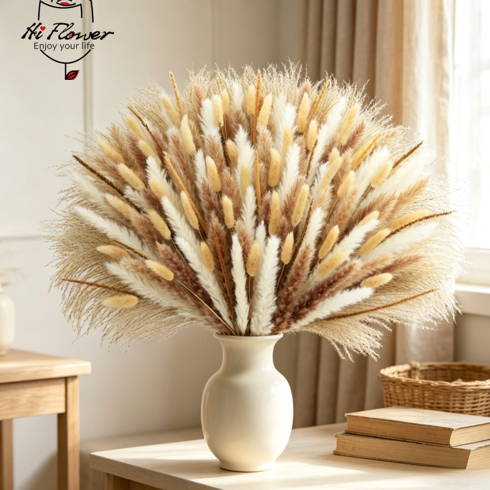 باقة عشبة البامباس المجففة الط - مراجعة Pampas Grass Decor وسعره