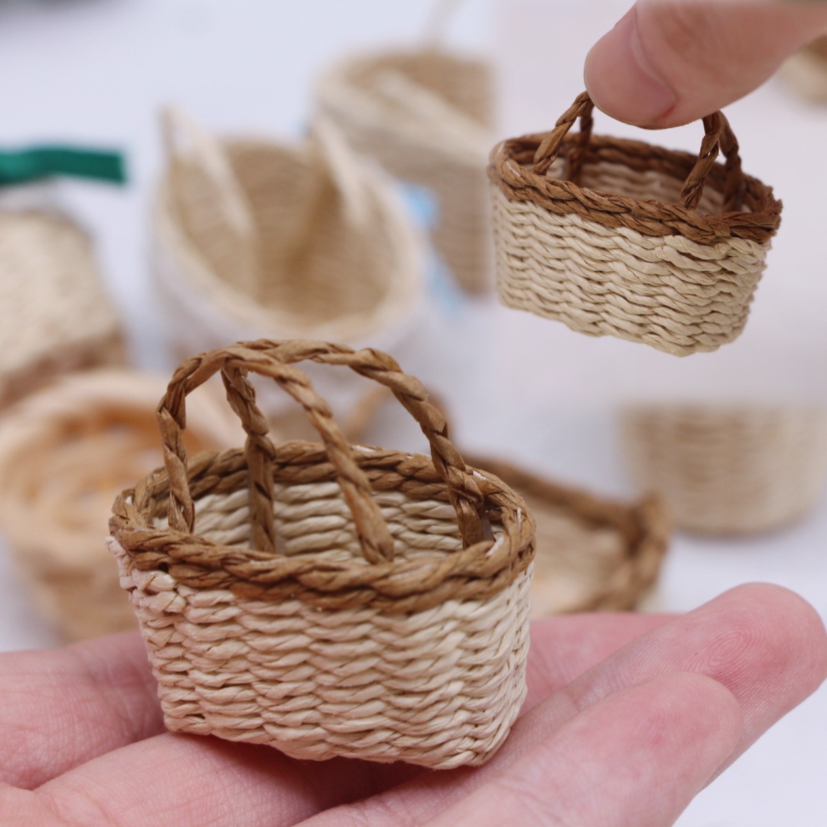 1 قطعة دمية المنسوجة يدويا لاف - مراجعة Rattan Plant Basket وسعره
