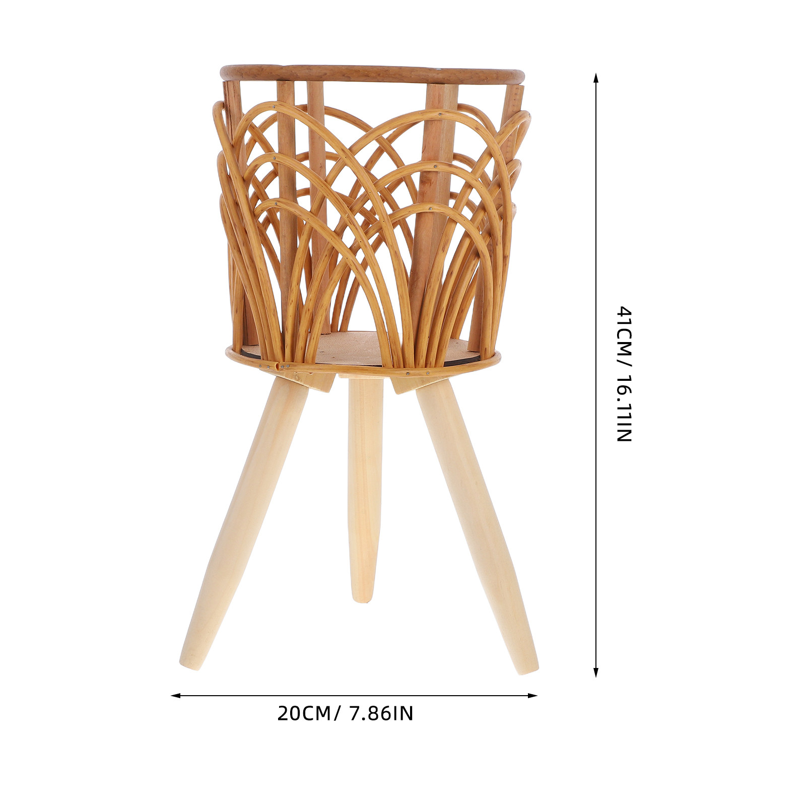 حامل سلة نباتات خشبي من الروطا - مراجعة Rattan Plant Basket وسعره