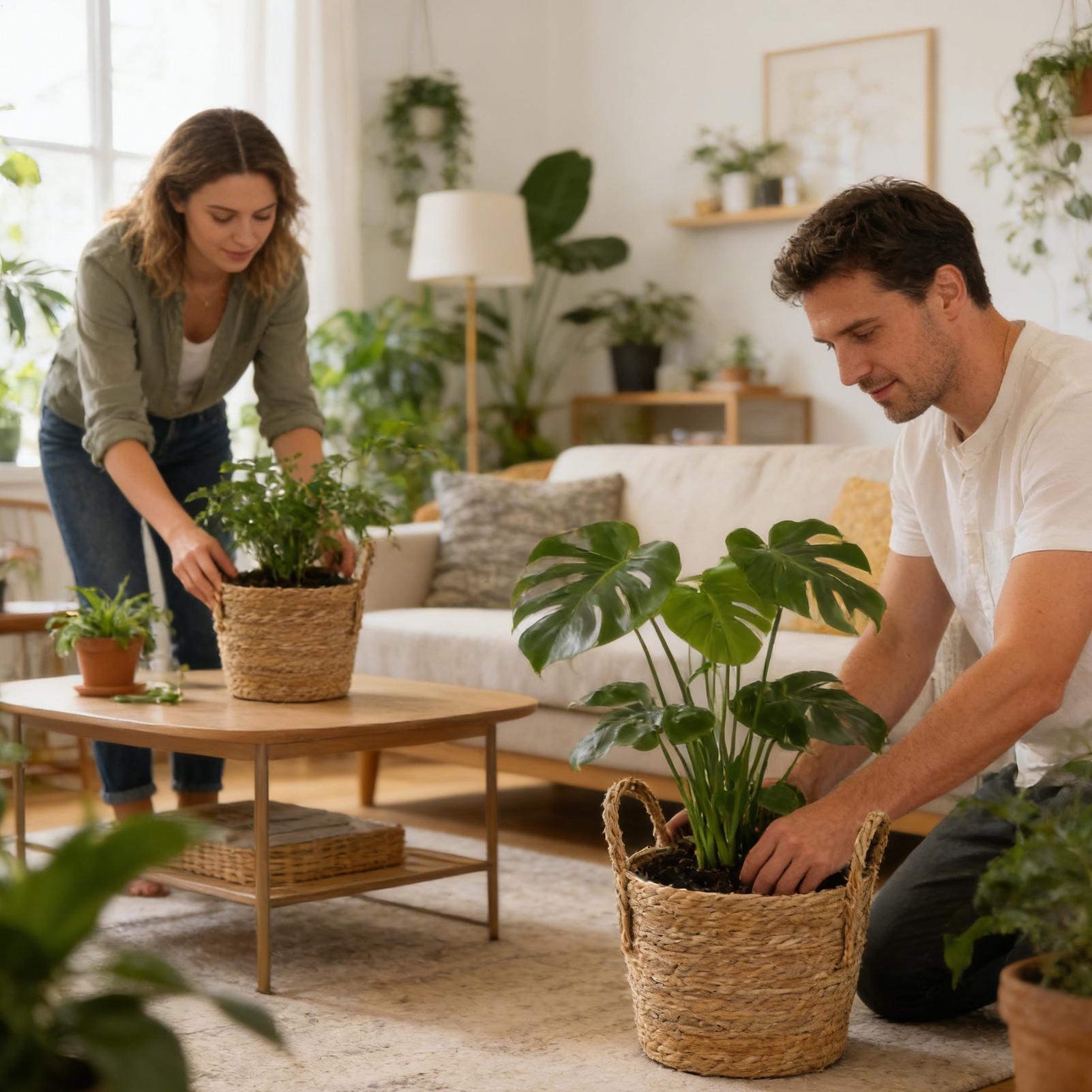سلة زرع من القش والخيزران، أصي - مراجعة Rattan Plant Basket وسعره